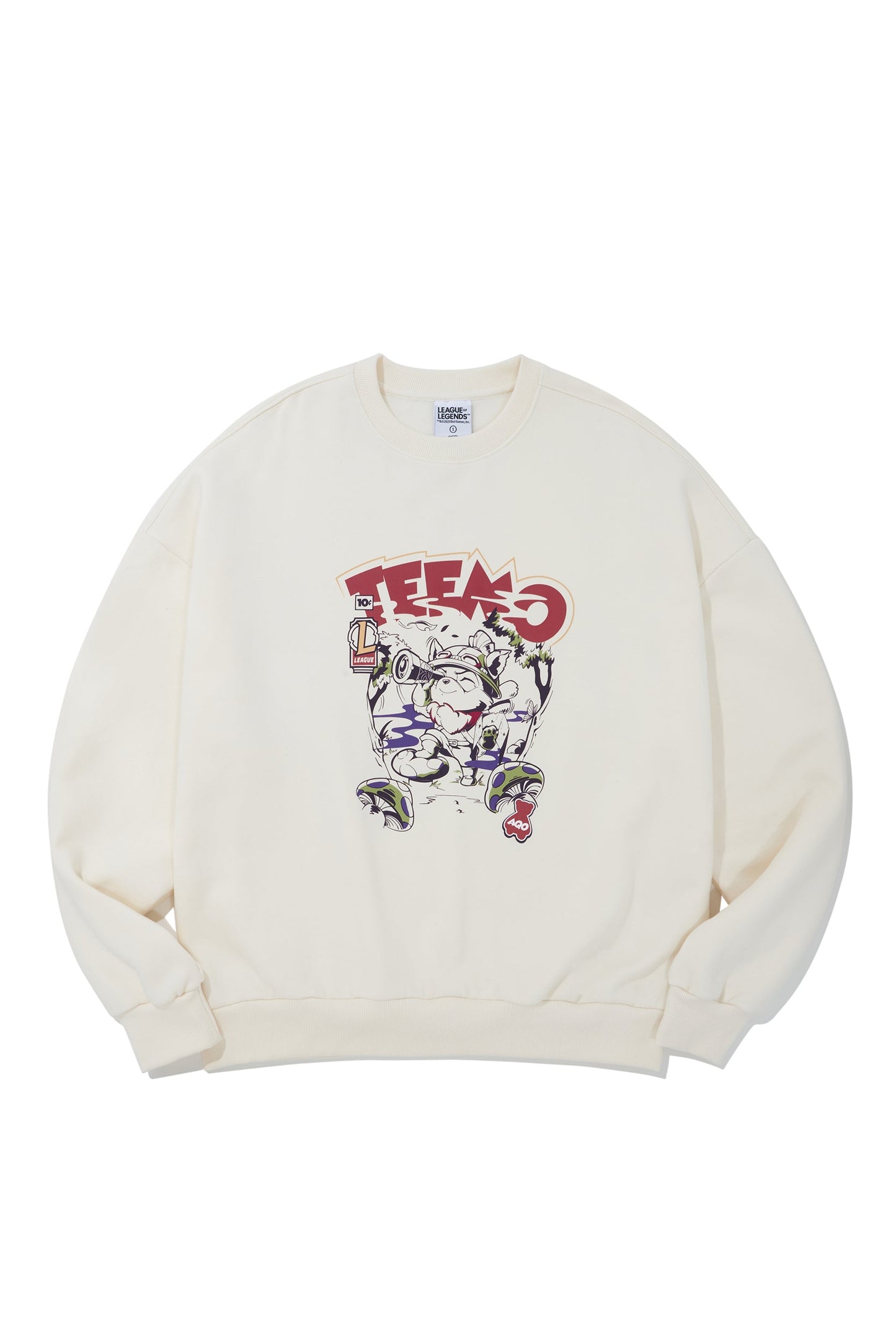 【AQO ×リーグ・オブ・レジェンド】カートゥーンティーモ スウェット アイボリー