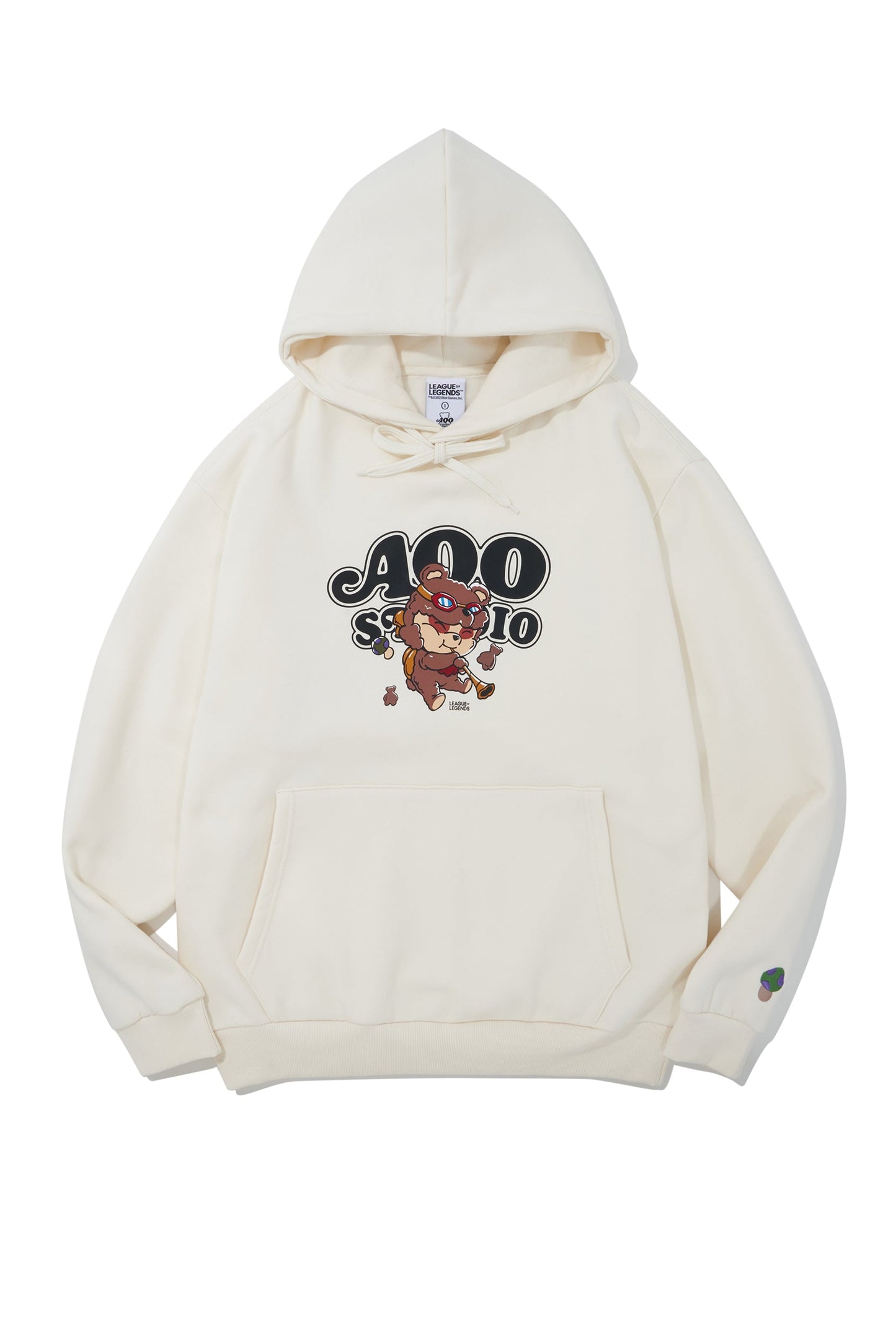 【AQO ×リーグ・オブ・レジェンド】ティーモ フード付きパーカー アイボリー