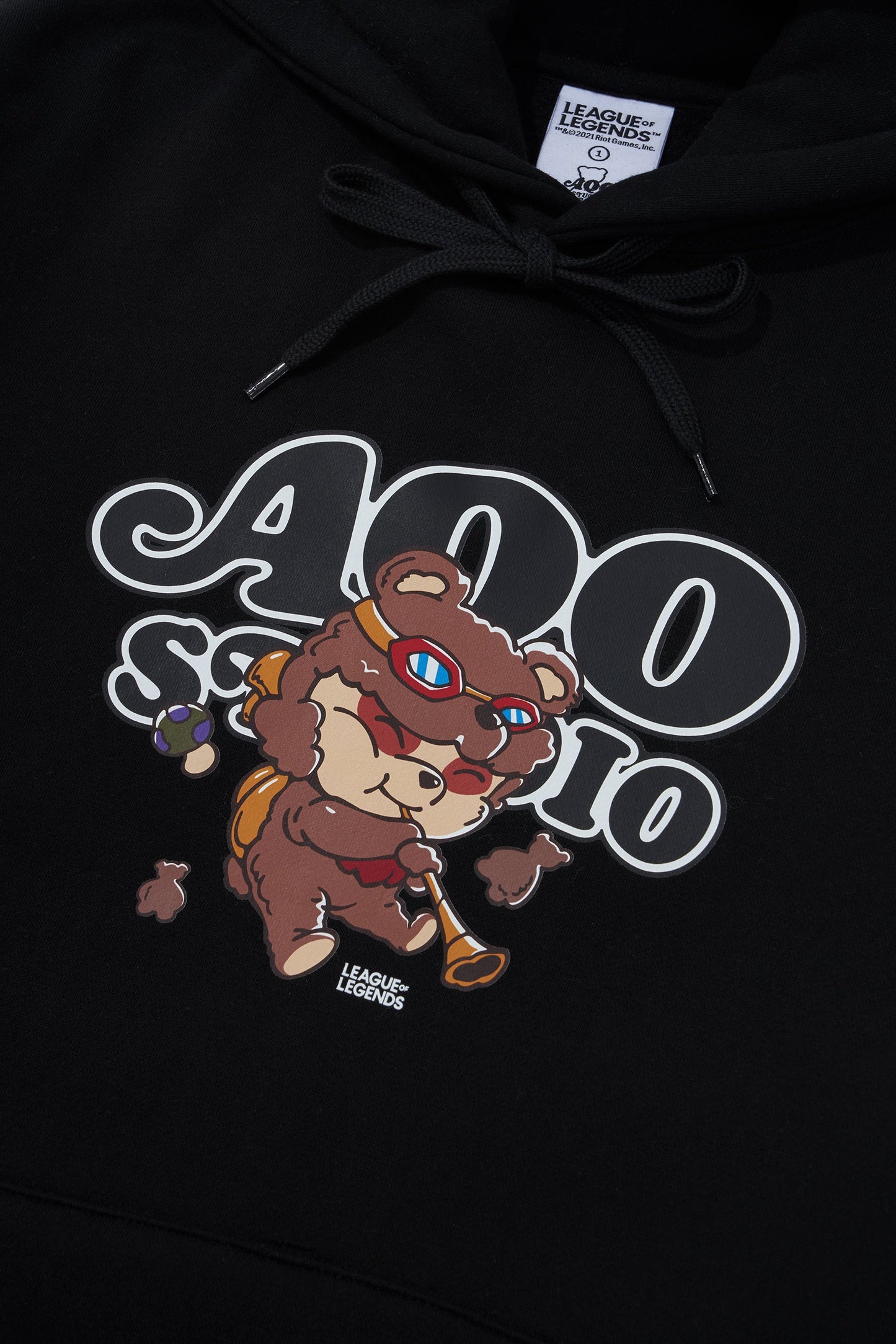 【AQO ×リーグ・オブ・レジェンド】ティーモ フード付きパーカー ブラック