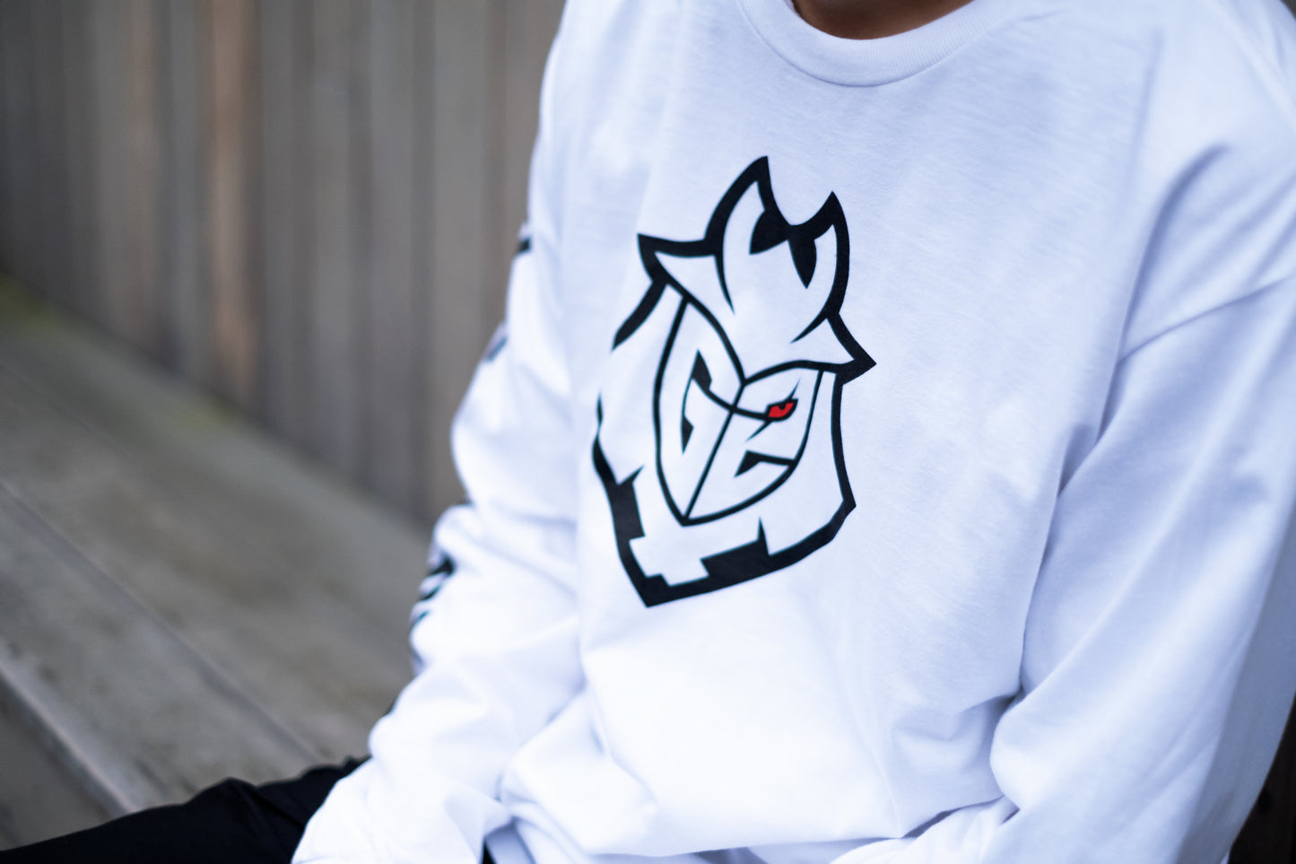 G2 Esports エッセンシャル ロングスリーブ Tシャツ(ホワイト)