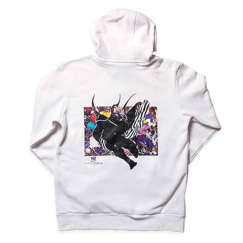 Analyzing image N2-x-Amano-Nightmare-Hoodie-White-Back